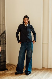 Backstage at the Kallmeyer spring 2025 ready-to-wear show at New York Fashion Week.