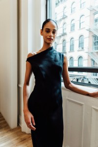 Backstage at the Kallmeyer spring 2025 ready-to-wear show at New York Fashion Week.