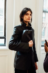 Backstage at the Kallmeyer spring 2025 ready-to-wear show at New York Fashion Week.