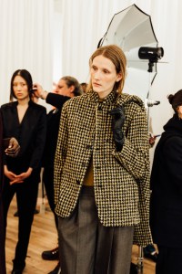Backstage at the Kallmeyer spring 2025 ready-to-wear show at New York Fashion Week.