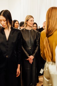 Backstage at the Kallmeyer spring 2025 ready-to-wear show at New York Fashion Week.