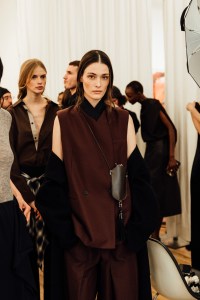 Backstage at the Kallmeyer spring 2025 ready-to-wear show at New York Fashion Week.