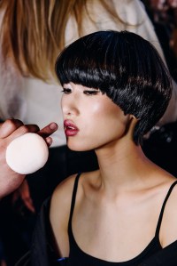 Backstage at the Lingua Franca Fall 2025 Ready-to-Wear show at New York fashion week.