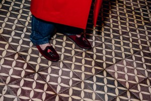 Backstage at the Lingua Franca Fall 2025 Ready-to-Wear show at New York fashion week.