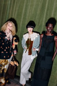 Backstage at the Lingua Franca Fall 2025 Ready-to-Wear show at New York fashion week.
