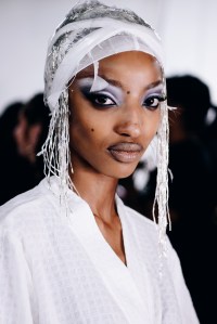 Backstage at the Luar spring 2025 ready-to-wear show at New York Fashion Week.