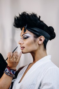 Backstage at the Luar spring 2025 ready-to-wear show at New York Fashion Week.