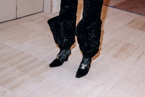 Backstage at the Luar spring 2025 ready-to-wear show at New York Fashion Week.