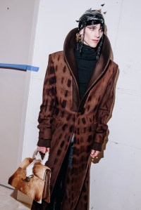 Backstage at the Luar spring 2025 ready-to-wear show at New York Fashion Week.