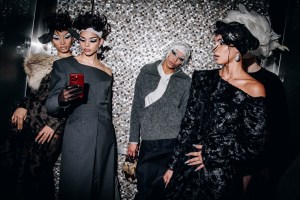 Backstage at the Luar spring 2025 ready-to-wear show at New York Fashion Week.