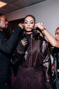 Backstage at the Luar spring 2025 ready-to-wear show at New York Fashion Week.