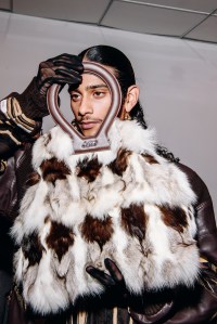 Backstage at the Luar spring 2025 ready-to-wear show at New York Fashion Week.