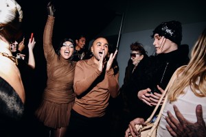 Backstage at the Luar spring 2025 ready-to-wear show at New York Fashion Week.