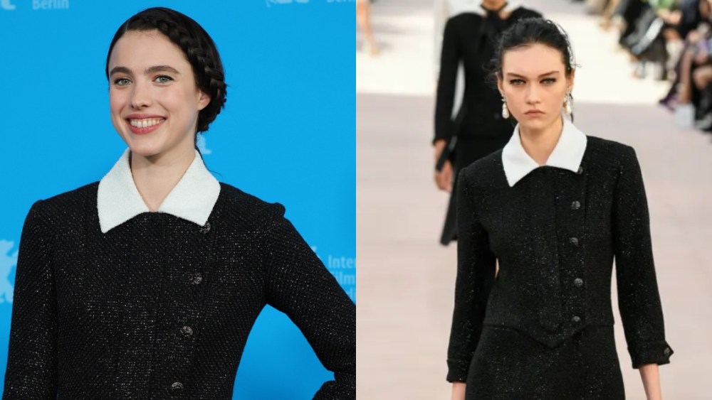 Margaret Qualley, Chanel, spring 2025 ready-to-wear collection, Blue Moon, photo call, Berlinale International Film Festival