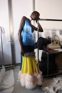 Backstage at Marni Fall 2025 Ready-to-Wear Collection at Milan Fashion Week