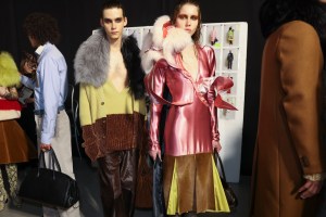 Backstage at Marni Fall 2025 Ready-to-Wear Collection at Milan Fashion Week