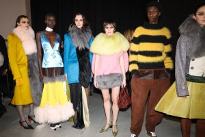 Backstage at Marni Fall 2025 Ready-to-Wear Collection at Milan Fashion Week
