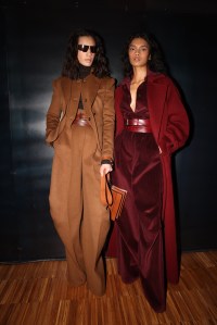 Backstage at Max Mara Fall 2025 Ready-to-Wear Collection at Milan Fashion Week