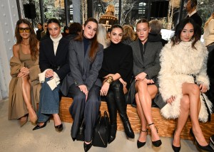 Camila Coelho, Kelsey Merritt, Hannah Berner, Paige DeSorbo, Olivia Ponton and Isabel Tan at the Coach Fall 2025 Ready-to-Wear show