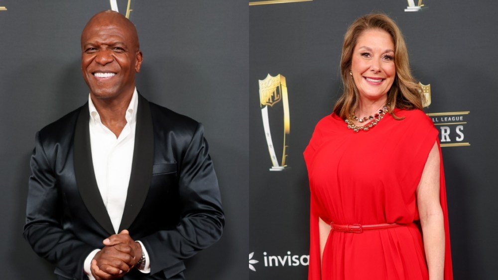 Terry Crew, Randi Mahomes red dress, NFL Honors 2025, red carpet