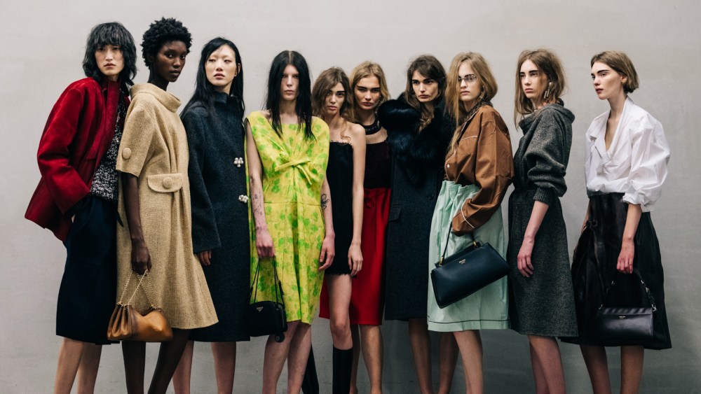 Backstage at Prada Fall 2025 Ready-To-Wear Collection at Paris Fashion Week