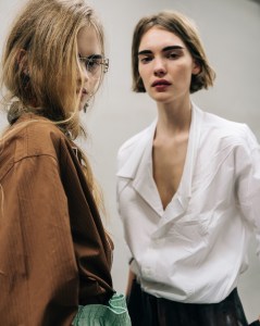Backstage at Prada Fall 2025 Ready-To-Wear Collection at Paris Fashion Week
