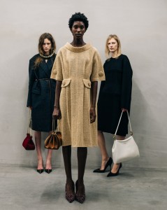 Backstage at Prada Fall 2025 Ready-To-Wear Collection at Paris Fashion Week