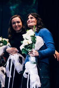 Kate Diaz and Idina Menzel