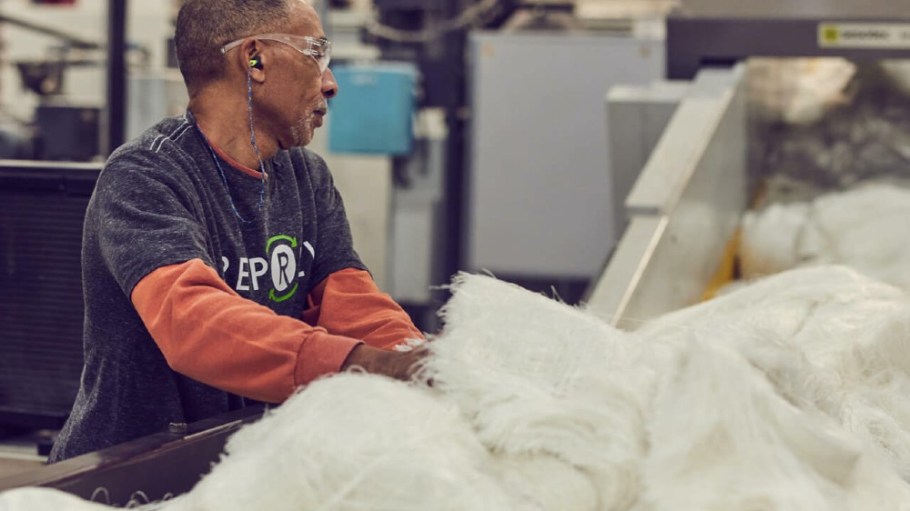 Repreve material at the company's plant.