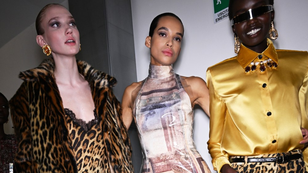 Backstage at Roberto Cavalli Fall 2025 Ready-To-Wear Collection