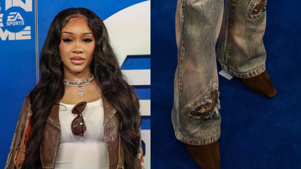 Saweetie, boots, suede, denim, EA Sports, leather, boho, New Orleans