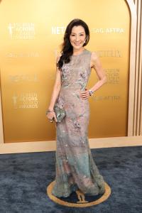 Michelle Yeoh at the 31st Screen Actors Guild Awards held at Shrine Auditorium and Expo Hall on February 23, 2025 in Los Angeles, California.