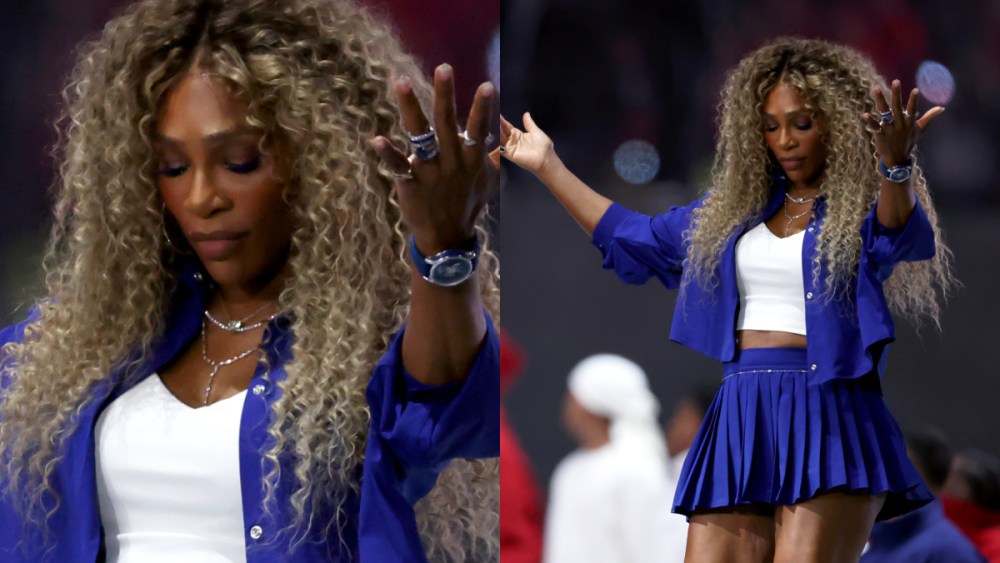 Serena Williams performs onstage during Kendrick Lamar's Apple Music Super Bowl LIX Halftime Show at Caesars Superdome on Feb. 09 in New Orleans.