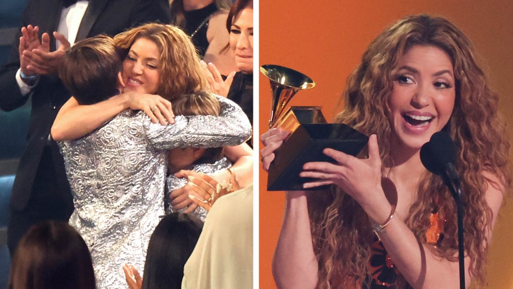 Shakira at the 67th Annual Grammy Awards at Crypto.com Arena on Feb. 02, 2025, in Los Angeles., sons Milan and Sasha Piqué Mebarak, sons Milan and Sasha Piqué Mebarak,