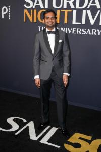 Aziz Ansari at SNL50: The Anniversary Special at 30 Rockefeller Plaza on February 16, 2025 in New York, New York.