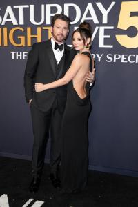 Miles Teller, Keleigh Sperry at SNL50: The Anniversary Special at 30 Rockefeller Plaza on February 16, 2025 in New York, New York.