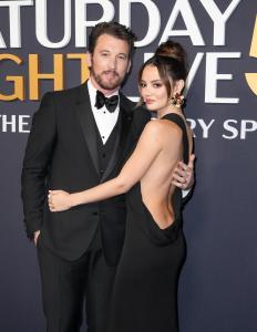 Miles Teller, Keleigh Sperry at SNL50: The Anniversary Special at 30 Rockefeller Plaza on February 16, 2025 in New York, New York.