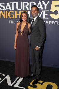 Zahra Rock, Chris Rock at SNL50: The Anniversary Special at 30 Rockefeller Plaza on February 16, 2025 in New York, New York.