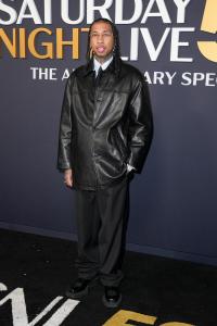 Tyga at SNL50: The Anniversary Special at 30 Rockefeller Plaza on February 16, 2025 in New York, New York.