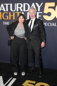 Patty Smyth, John McEnroe at SNL50: The Anniversary Special at 30 Rockefeller Plaza on February 16, 2025 in New York, New York.