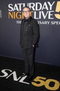 Stephen Colbert at SNL50: The Anniversary Special at 30 Rockefeller Plaza on February 16, 2025 in New York, New York.
