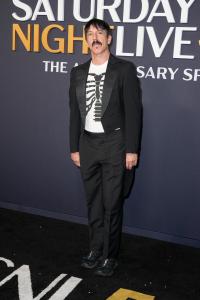 Anthony Kiedis at SNL50: The Anniversary Special at 30 Rockefeller Plaza on February 16, 2025 in New York, New York.
