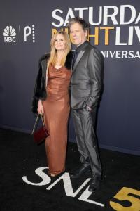 Kyra Sedgwick, Kevin Bacon at SNL50: The Anniversary Special at 30 Rockefeller Plaza on February 16, 2025 in New York, New York.