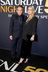 Ben Stiller, Christine Taylor at SNL50: The Anniversary Special at 30 Rockefeller Plaza on February 16, 2025 in New York, New York.