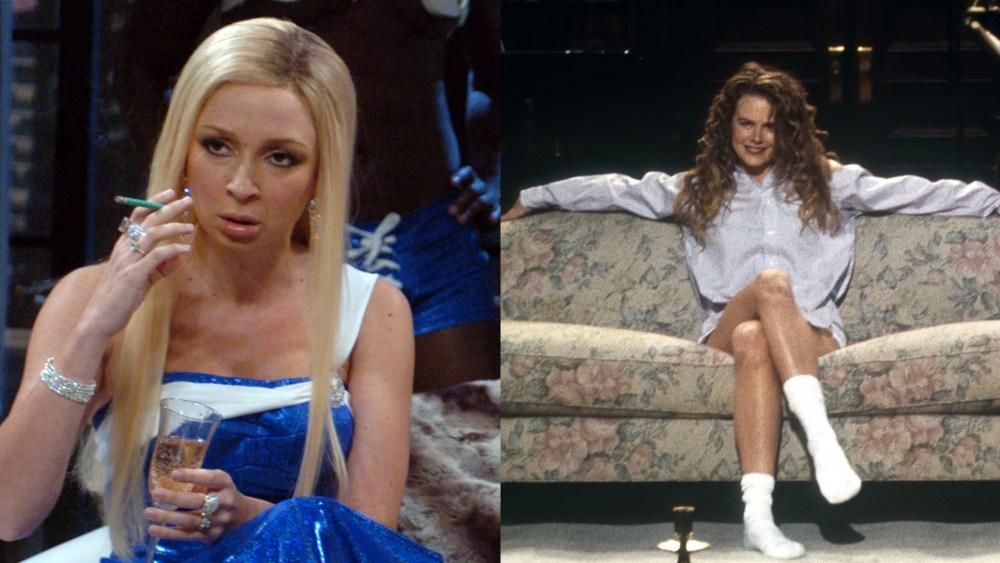 Maya Rudolph as Donatella Versace for SNL and Nicole Kidman wearing Tom Cruise's Risky Business costume.