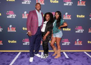 Kelvin Beachum, guest at the Tubi Red Carpet during Super Bowl LIX at Caesars Superdome on February 09, 2025 in New Orleans, Louisiana.