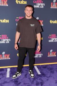 Trey McBride at the Tubi Red Carpet during Super Bowl LIX at Caesars Superdome on February 09, 2025 in New Orleans, Louisiana.