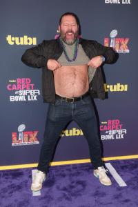 Bert Kreischer at the Tubi Red Carpet during Super Bowl LIX at Caesars Superdome on February 09, 2025 in New Orleans, Louisiana.
