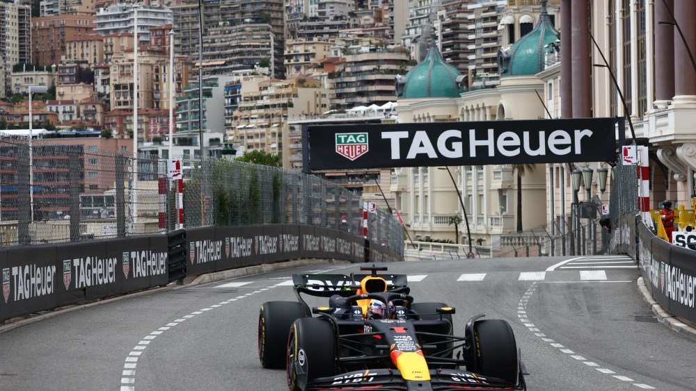 A Oracle Red Bull car on the track in Monaco in 2024.