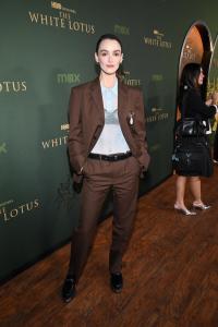 Charlotte Le Bon at "The White Lotus" Season 3 Los Angeles Premiere held at Paramount Studios on February 10, 2025 in Los Angeles, California.
